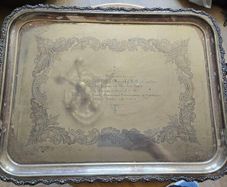 Antique 1912 Irish Insurance Commissioners Antique Silver Serving Tray