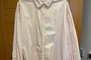 Ladies pink and white striped shirt