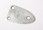 Fender guitar neck-plate with stamped serial number, early 1970's