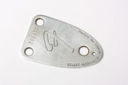 Fender guitar neck-plate with stamped serial number, early 1970's