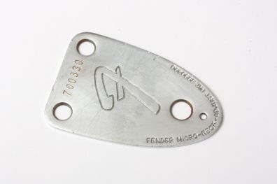Fender guitar neck-plate with stamped serial number, early 1970's