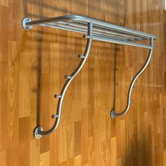 Gray metal coat rack