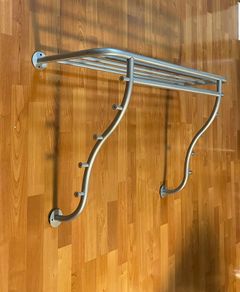 Gray metal coat rack