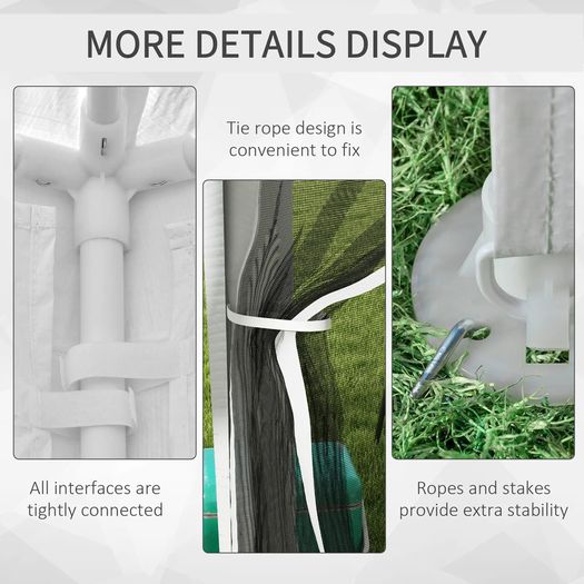4 m x 3 m Gazebo Party Tent - Outdoor Canopy Garden Sun Shade with Mesh Sidewalls, White