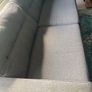 Grey DFS sofa and matching footstool Image 2