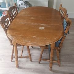 Oval table and 4 chairs