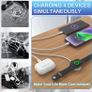 4-in-2 Apple Watch Charger Cable for Apple Watch/iPhone/Airpods, Watch Magnetic Charging Cable with iWatch Series SE/8/7/6/5/4/3/2 - Wireless Travel Watch Charger for AirPods 1/2/3/Pro&iPad Series Image 6