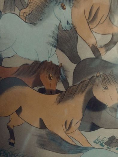 Vintage Framed Horses