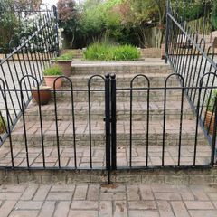 Welded garden gates black