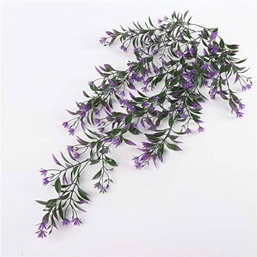NEW SALE | 2Pcs Artificial Hanging Plants - Purple Artificial wall plants, Fake Ivy Vine for Wall Home Porch Garden Wedding Garland Outside Hanging Decoration