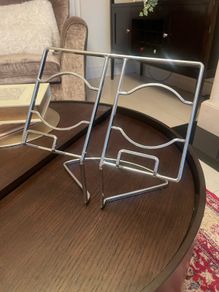 Cookbook Stand Menu Rack Rest Cooking Book Stand, Silver