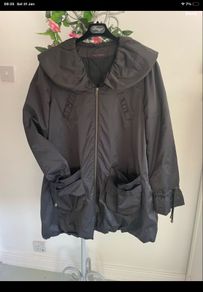 jacket Bnwot size 12 shawl collar black with parka style miss selfridge