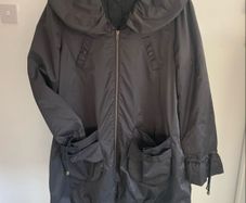 jacket Bnwot size 12 shawl collar black with parka style miss selfridge
