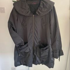 jacket Bnwot size 12 shawl collar black with parka style miss selfridge