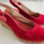 Toni Pons espadrilles Calpe suede peep toes red UK 6.5 RRP 75 euro new & boxed Image 3