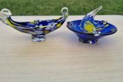 Two Murano glass ashtrays
