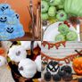 Pumpkin Autumn Decorations 12pcs, Decorative Large Small Outdoor Blue Green Pink Teal Foam Plastic Fake Faux Artificial Pumpkins for Halloween Fall Harvest Festival Image 2
