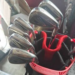 Taylormade sim 2 max irons golf clubs 9 iron - 4 iron + sm9 vokey 46 degree wedge