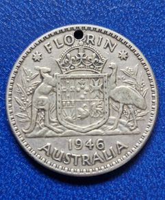 1946  Australia  1 Florin - George VI Silver coin