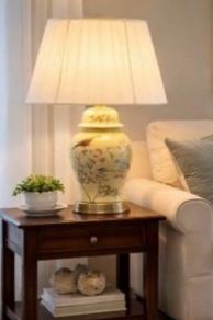 Pair of Large Dunnes Ceramic Bird & Floral Lamps  Brand New