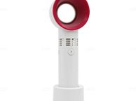 main image for ad Portable Mini Bladeless Fan Handheld Desktop Mini USB Rechargeable Cooling Fan - White / Red
