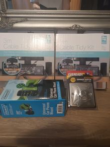 2 3m Cable Tidy Kit Sets a Car Phone Mount a Dimmer light Switch