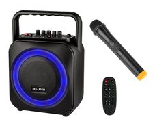 New BT800 100W Portable Bluetooth LED Speaker Karaoke Wireless Mic Radio #1491