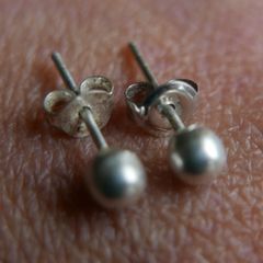 Sterling Silver 925 Ball Stud Earrings