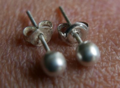 Sterling Silver 925 Ball Stud Earrings