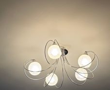5-Light Chrome Ceiling Chandelier
