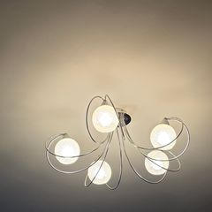 5-Light Chrome Ceiling Chandelier