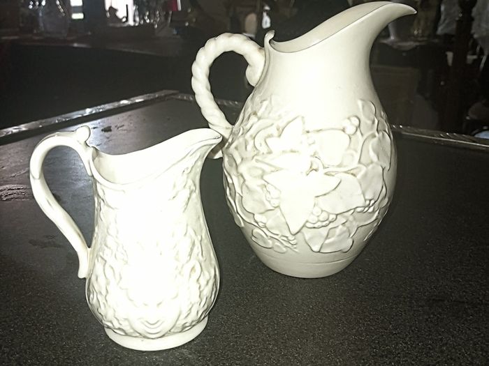 2 First period Belleek jugs