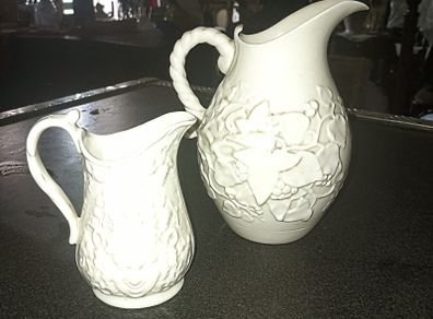 2 First period Belleek jugs
