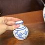 Small Blue and white handmade vase Image 3