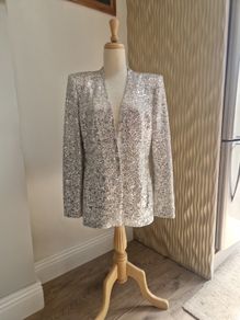 zara silver sequin jacket