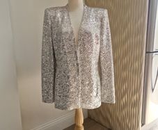 zara silver sequin jacket