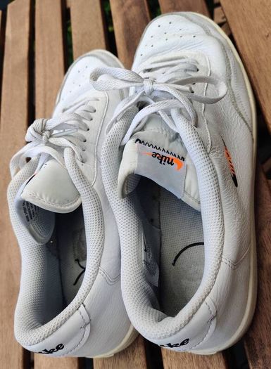 Mens Nike Court Vintage Trainers CT1726 100 White/Orange Size UK 9
