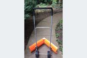 Dual Angle Snow Pusher Manual Push Plow (watch video)