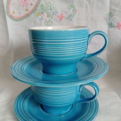 Vintage cups and saucers, Atlantis , Celtic ceramics, Kilrush ceramics