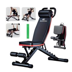 GYM Weight Bench Adjustable Foldable HOME GYM Workout Incline BENCH