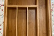 Bamboo cutlery tray