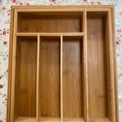 Bamboo cutlery tray