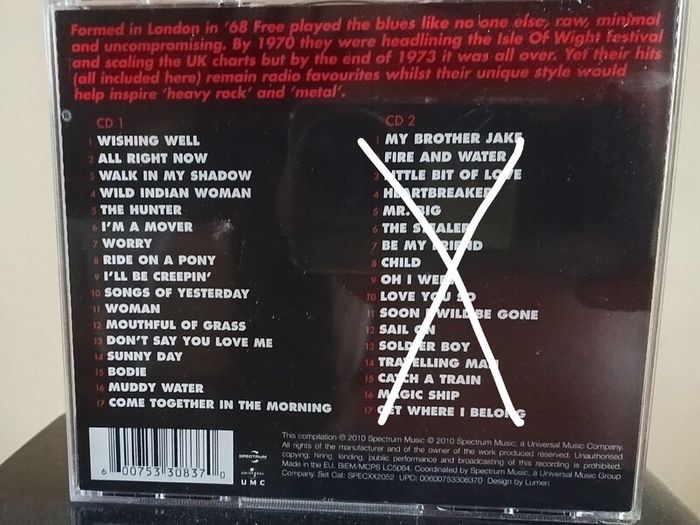 Free Wishing Well The Collection CD1 + Deep Purple Come Taste the Band CD1 of 2 CD sets