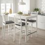 IKEA Ekedalen wooden white grey 4 tall stools Image 4