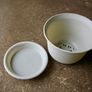 White Plant Pots with Saucers (Set of 5) Image 3