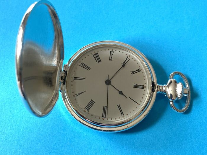 Large Dial, Pocket Watch and Chain