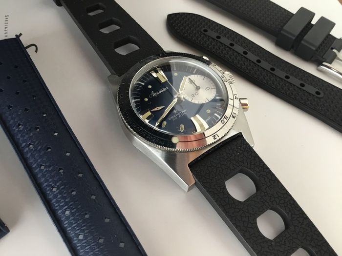 Aquastar Deepstar Chronograph BOXED MINT  40.5mm PX CONSIDERED