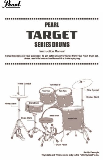 Partial Drum Kit (Pearl Target)