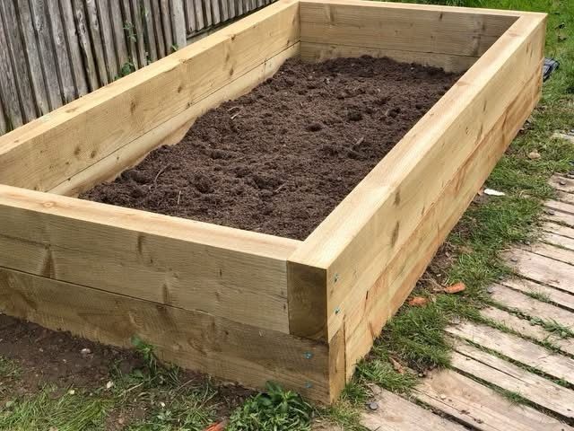 Heavy Duty Raised Garden Beds from Railway Sleepers - Installed