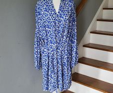 F&F blue & white dress, Size 18, BNWT